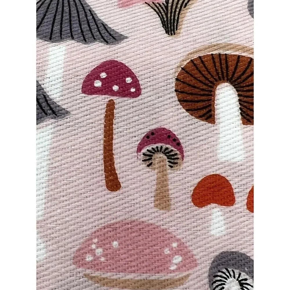 KATE SPADE New York MUSHROOM Fabric SHOWER CURTAIN 72” x 72” Pink Multicolor